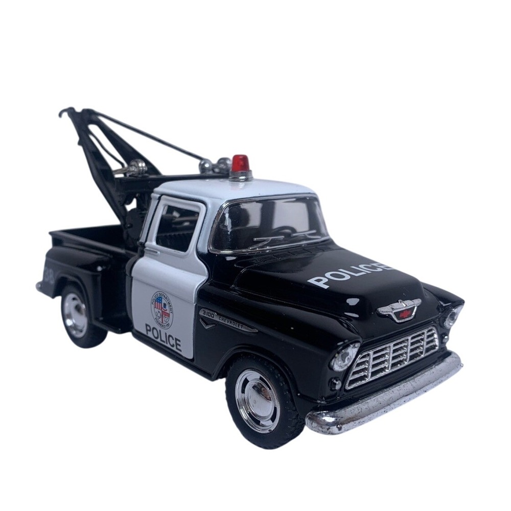1955 Chevy‎ Stepside Police Tow Truck 1/32 Diecast Pull-Back Toy Kinsmart